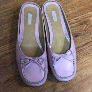 Bass Ballet Pink loafer mules size 7 1/2 (photo color not correct)